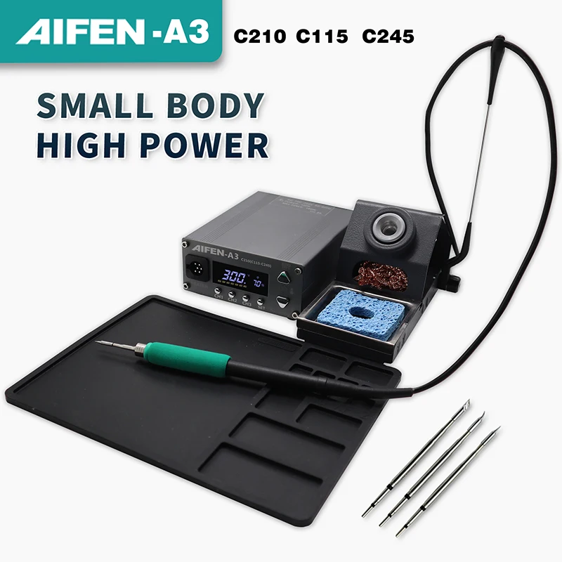 AIFEN-A3 Repaid Heating Soldering Iron Station Compatibled  Tips T210/245/115 Handle Electronic Welding Rework