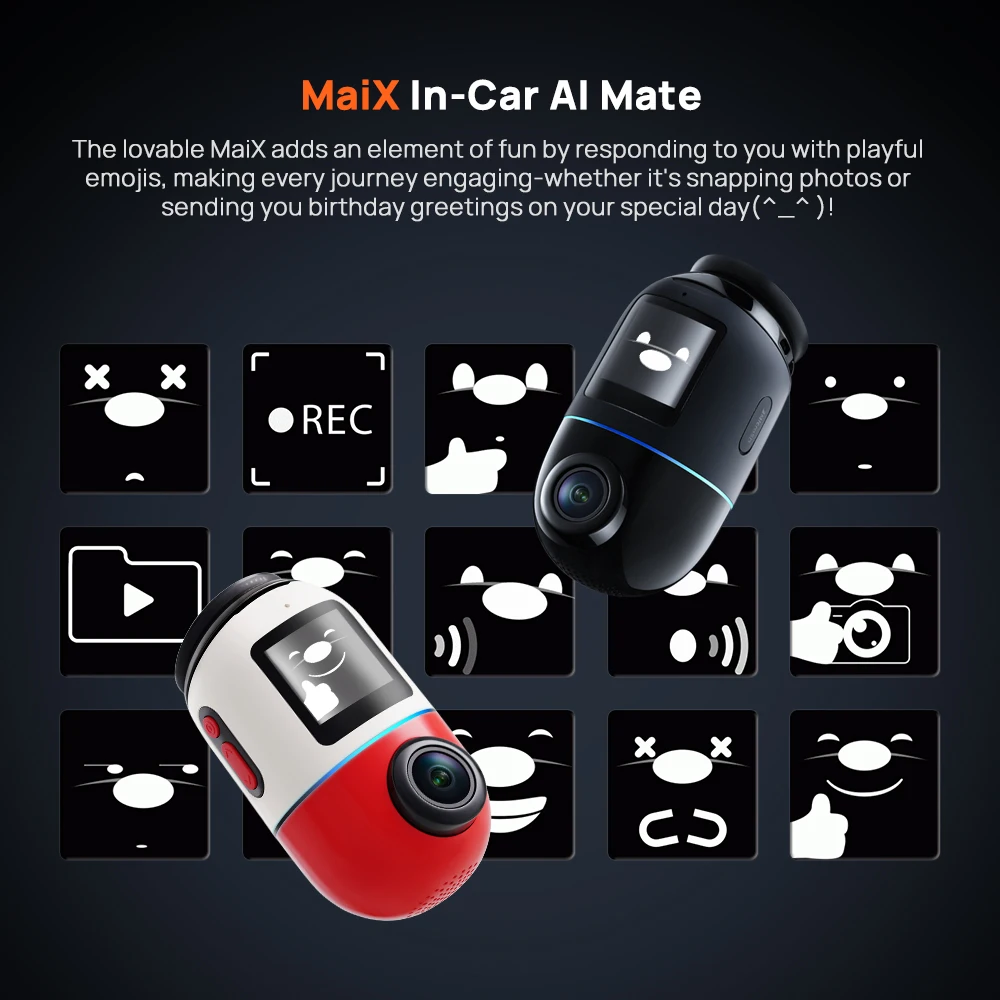 Global Version 70mai Dash Cam 4K Omni X800 360° Rotating Dual-Channel HDR Supported 4G Compatible Supercapacitor 70mai X800 Omni