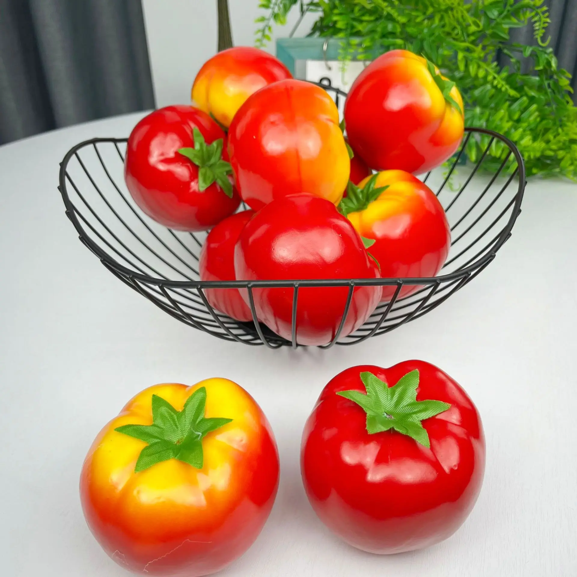 8pcs Simulated Fruit and Vegetable Wholesale, Fake Tomato Tomato Model, Home Decoration Photography Props