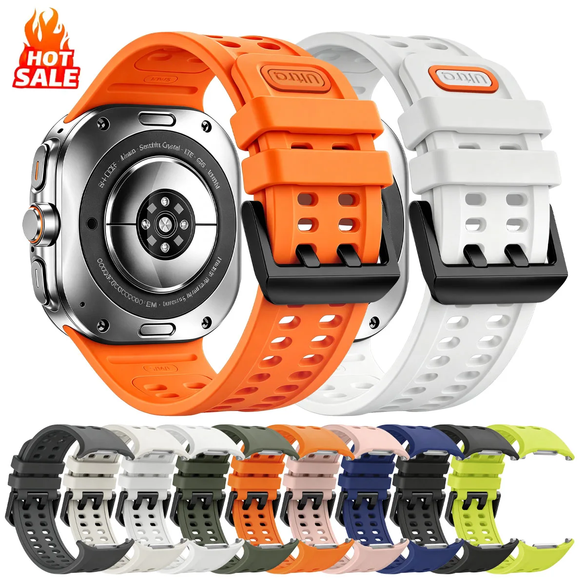 Breathable Band For Samsung Galaxy Watch ultra Strap 47mm Accessories silicone Bracelet correa Galaxy Watch ultra (2026) Straps