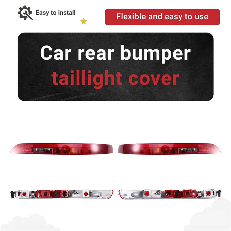 

ABQB-2PCS Car Taillight Rear Bumper Tail Light Cover Without Bulbs For Q5 2.0T 2009 -2017 8R0945096 8R0945095