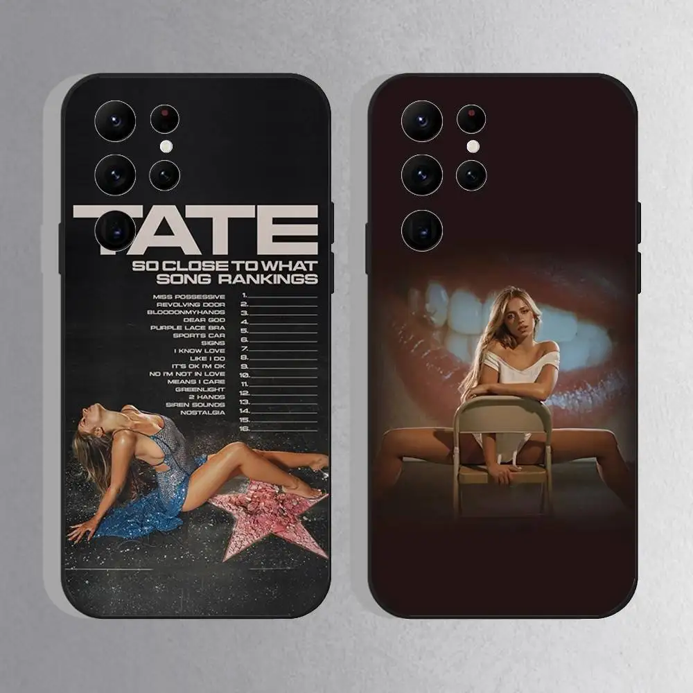 

T-Tate Mcrae So Close To What Phone Case For Samsung S10,S21,FE,S21 ,S26,S25,S24,S23,Ultra,S9,S22,Plus Black Shockproof TPU