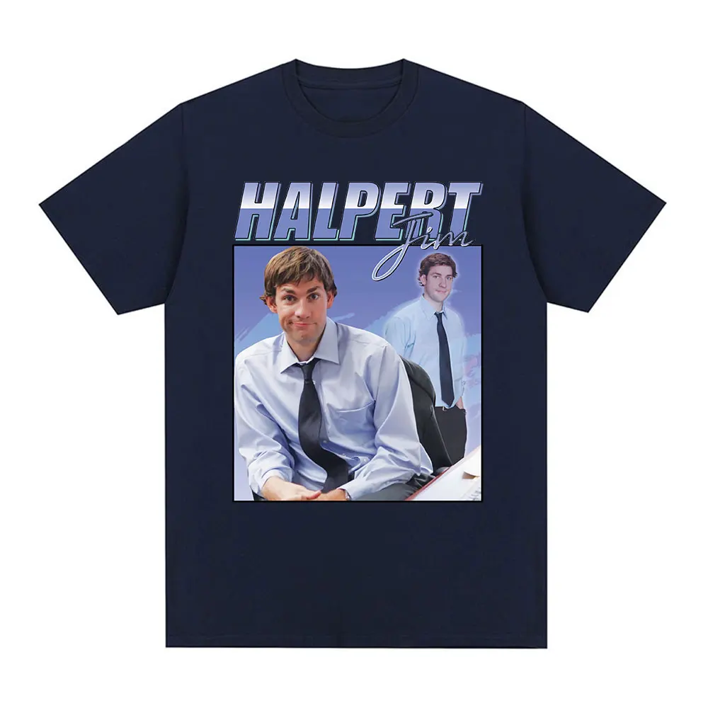 Jim Halpert Homage Graphic T Shirt Tv Series The Office Dwight Schrute Michael Scott T Shirts Men Fashion Short Sleeve T-shirt