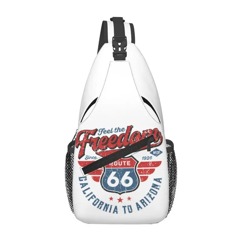 

Casual Feel The Freedom Route 66 Sling Bags for Travel Hiking Men's Crossbody Chest Backpack Shoulder Daypack