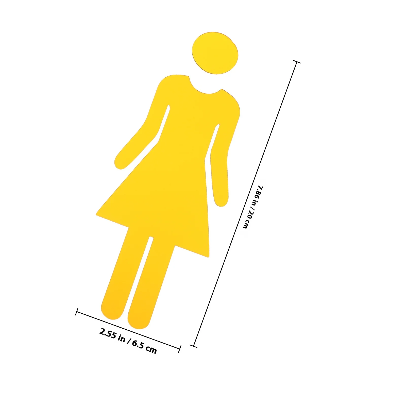 2 قطعة علامة المرحاض الأنيقة الاكريليك سهلة الاستخدام المنزل مكتب متجر الحمام الزخرفية الاتجاه علامة السيدات المرحاض تسجيل
