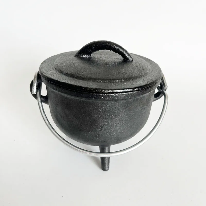 1/4# Cast Iron Mini Three Legs Cauldron Pot 400ml Plain