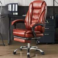 Executive Seat Office Chair Leather Study Wheels Modern Hand Relax Armchairs Library Fashion Cadeira Presidente Office Furniture