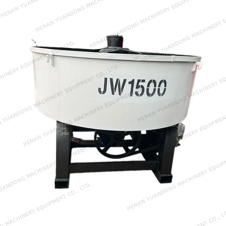 Electric 415V 3phase 11kw-6 Motor 300-1500L Sand Cement Soil Mixer Self-Unloading Portable Flat Mouth Concrete Pan Mixer Machine