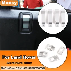 For Land Rover Defender 90 110 130 2004-2019 Aluminum Alloy Car Door Lock Pin Inner Handle Frame Decoration Cover Car Accessory