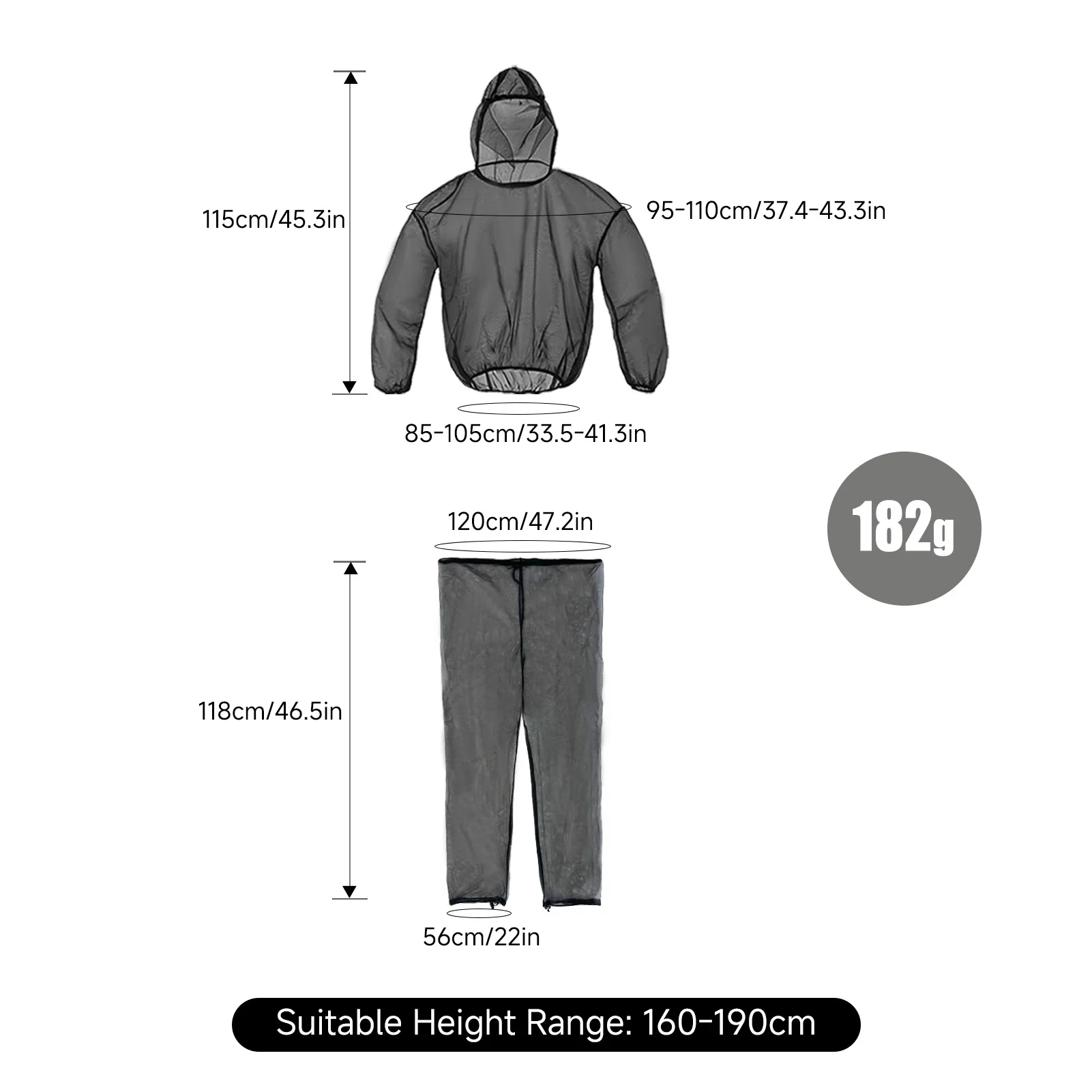 ملابس صيد السمك للرجال في الهواء الطلق بدلة سوداء مضادة للمشي لمسافات طويلة وصيد الأسماك والتخييم بأكمام طويلة وقميص وسراويل #6