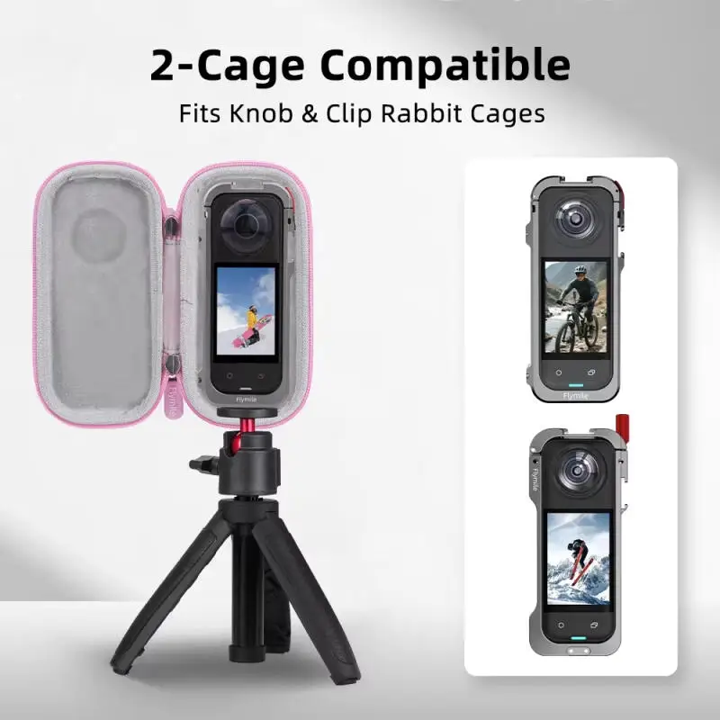 

For Insta360 X5 Rabbit Cage Storage Bag X5 Protective Frame Handbag Mini Portable Carrying Case Sports Camera Accessories