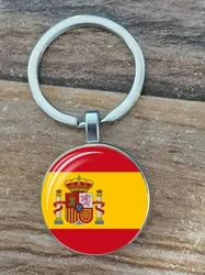 Southern European Flag Hanging Key Spain Italy Portugal Greece Romania Croatia Andorra Flag Hanging Keychain