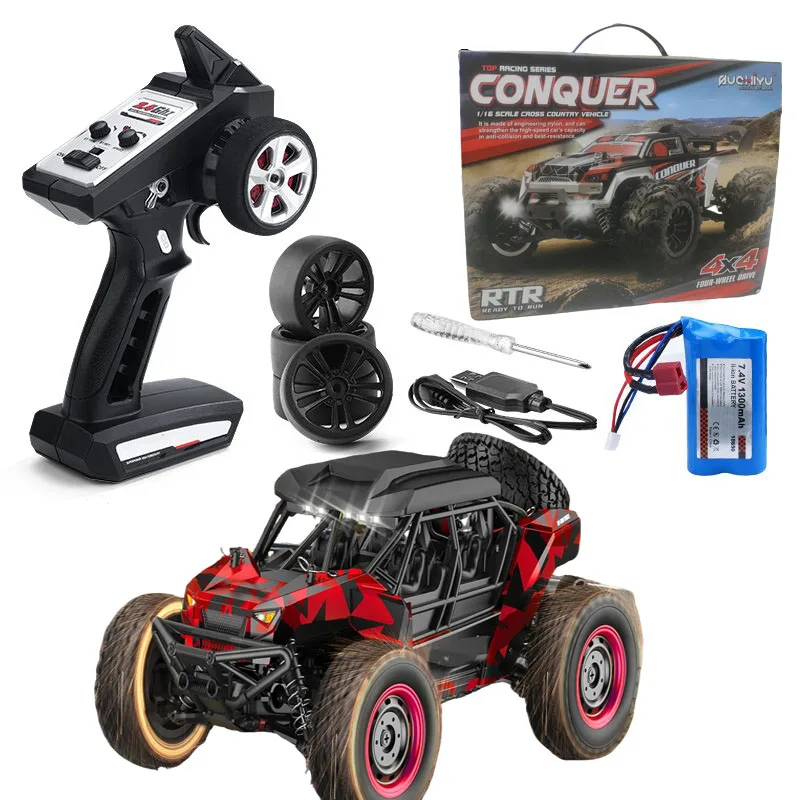 16106 1:16 50 km/u 4WD RC auto met LED-afstandsbediening off-road auto's hoge snelheid Drift Monster Truck voor kinderen, Halloween en Kerstmis
