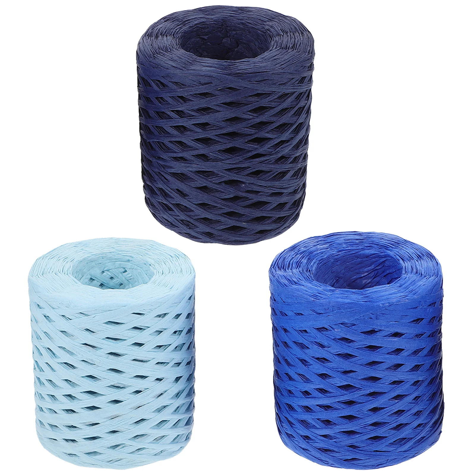 

3 Rolls Hand-Woven Colorful Paper Cord for Gift Packaging Decorative Raffia String Ideal for DIY Craft Projects Bouquet Wrapping