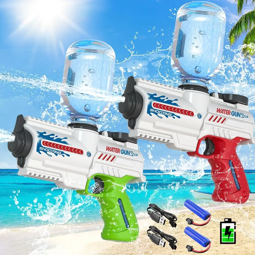 Water Guns for Children and Adults Rechargeable Electric Water Gun Range of 9 Meters Automatic Summer Water Gun Swimming Pool