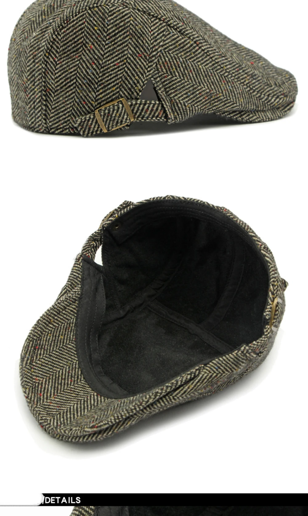 HT4546 Baskenmütze Wolle Hut Männer Frauen Angepasst Ivy Flache Kappe Retro Künstler Maler Gestreiften Baskenmütze Hut Männlich Weiblich Herbst Winter Baskenmütze Kappe – Detail 12