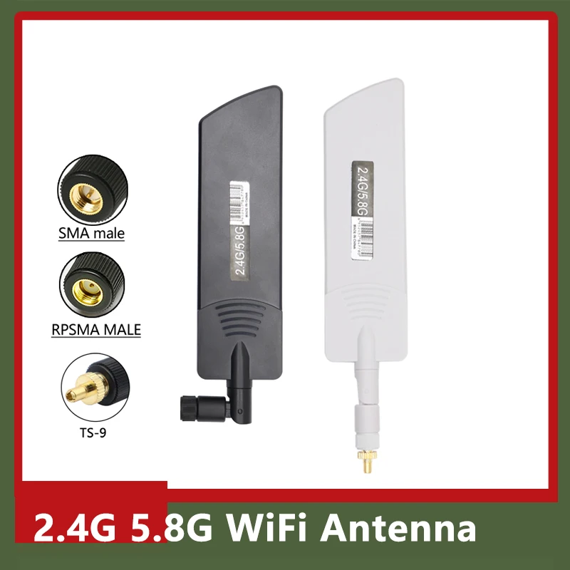 옴니 와이파이 지그비 라우터 접이식 안테나, 고무 방수 안테나, SMA TS9 RPSMA, 듀얼 밴드, 2.4G, 5.8G, 인기 판매, 1 개 