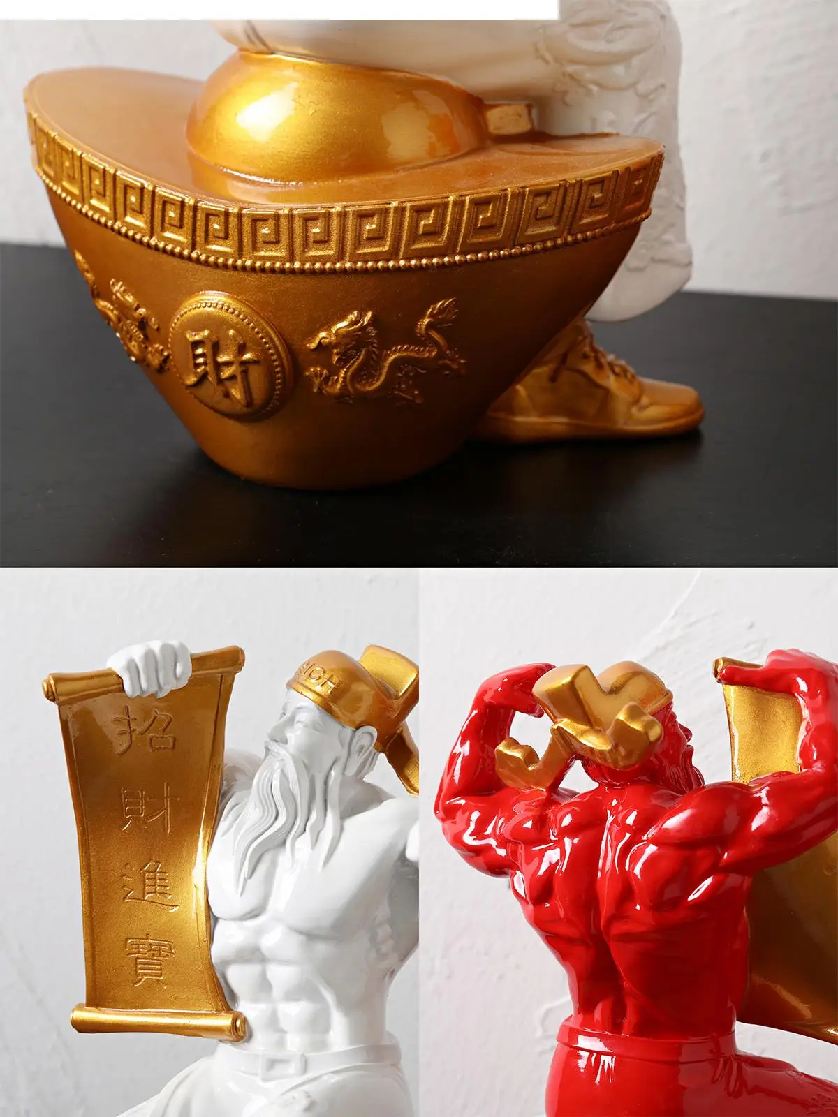 Imagem -02 - Lucky Muscle Arm Office And Living Room Decoration God of Wealth Trend Ornaments Home Opening Shop Presentes