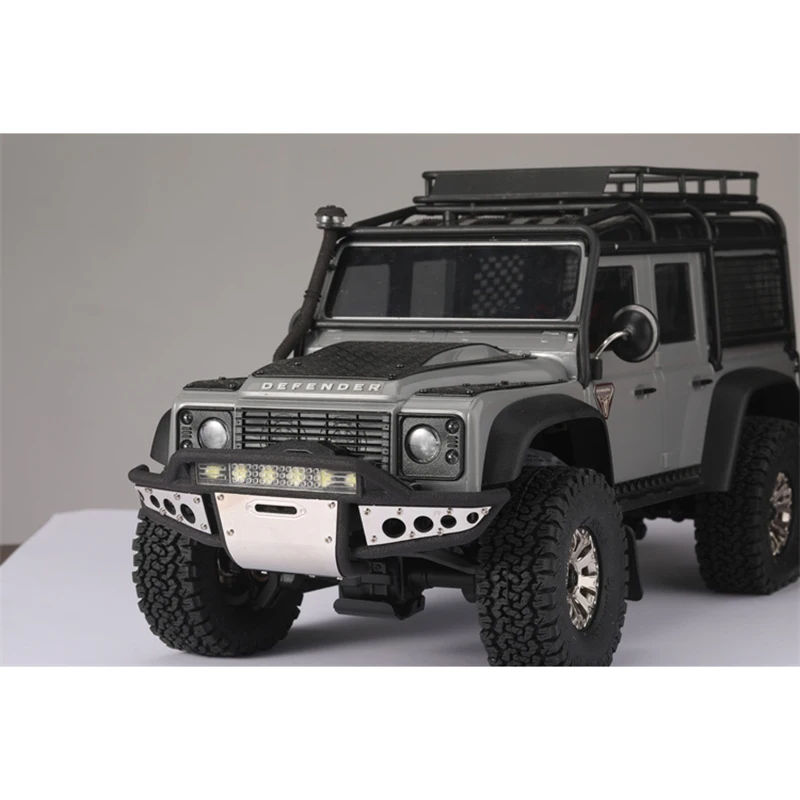 Trx4mのフロントバンパー,6ライトモデル,1/18 rcクローラー用ユニバーサルアップグレード部品,rccl trx4m defenenderブロンズco