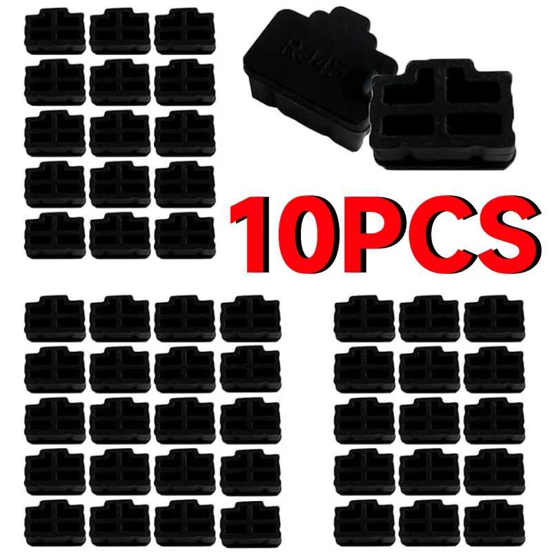Ethernet Hub Port RJ45 Dustproof USB Cover Cap Protective Plug for RJ45 Female Jack Waterproof Cover Computer Laptop Accessories