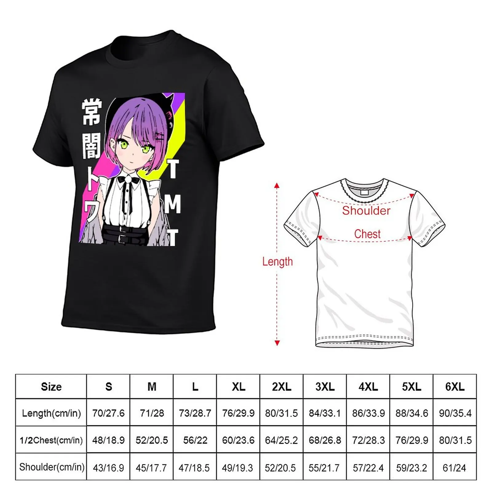 New Hololive Tokoyami Towa Short Hair TMT T-Shirt plus size t shirts custom t shirts korean fashion t shirts for men graphic