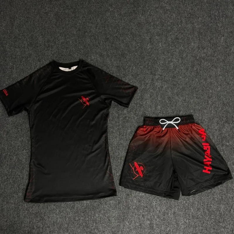 2026 New Summer Jiu-Jitsu Anti-Abrasion Suit Set, Breathable Y2K Design, Combat Training T-shirt + Shorts 2-Piece Set, Unisex