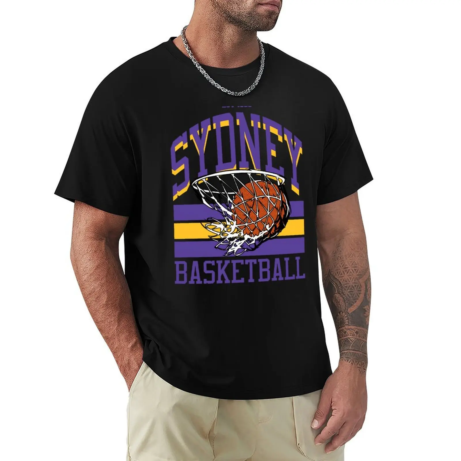 

Sydney Basketball - Aussie Hoops Heritage T-Shirt tees croswit shirt man summer clothes summer 2025 mens funny t shirts
