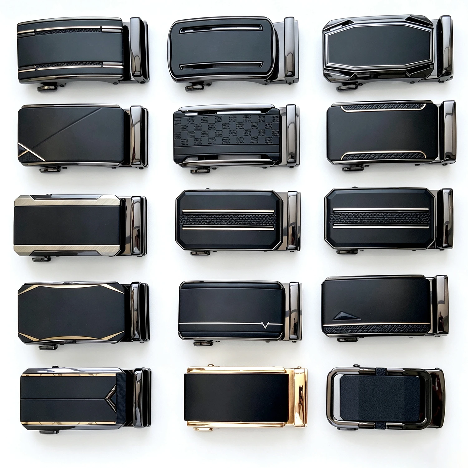 Alloy Automatic buckle for Business men‘s Belts Golden white High quality  Fashion brand Luxury Suit width 3.2-3.6cm Belts