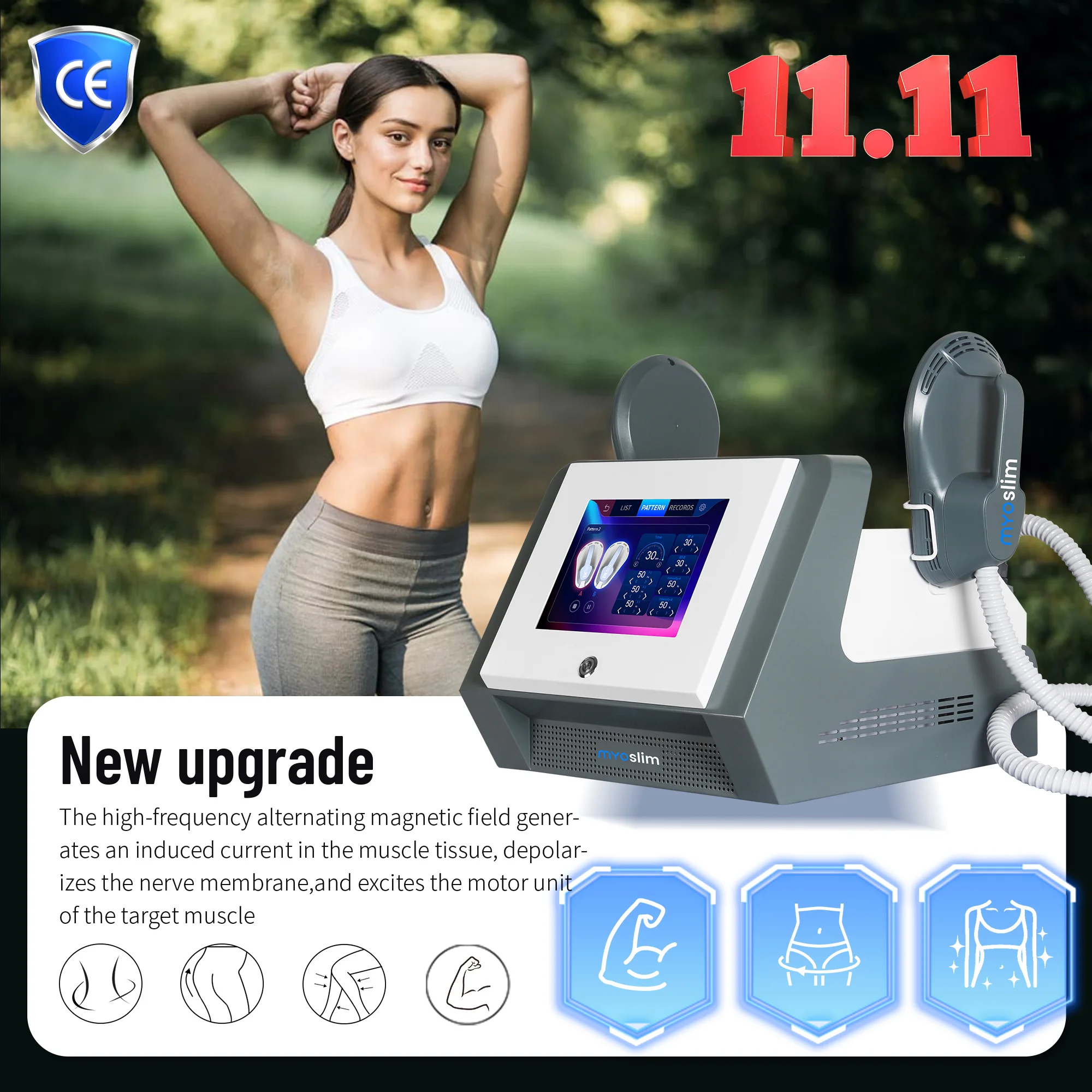 6500 واط المهنية EMS صفر NEO RF آلة نحت الجسم حرق الدهون محفز العضلات التخسيس معدات التجميل 2 مقابض