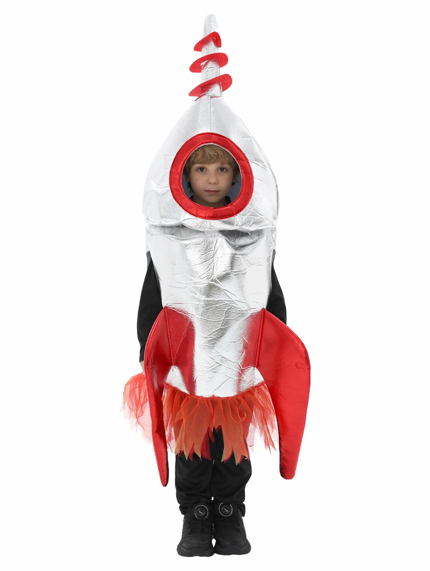 Karneval Halloween Rakete Cosplay Kostüm Kindergarten Bühne Kinder Performance Rote Rakete