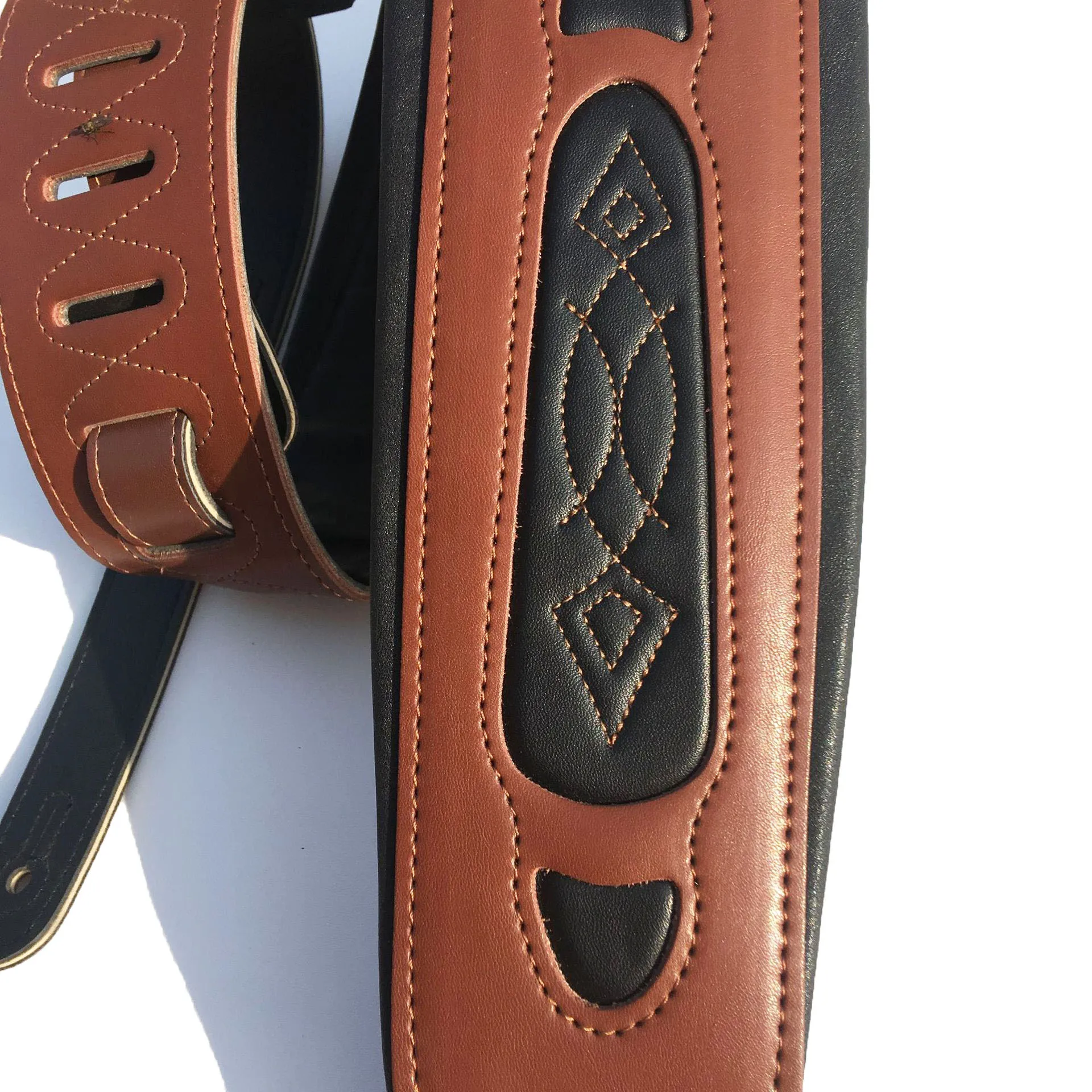 Adjustable Guitar Leather Strap Soft Widen Thicken Durable Guitar Strap Shoulder Belt for Electric Acoustic Bass Wooden Guitarra