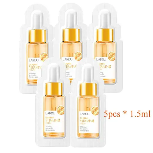 Imagen 1 del producto 3 uds/5 uds 1,5 ml suero Vatamin C esencia hidratante ácido hialurónico tono puro de la piel suero facial cuidado de la piel