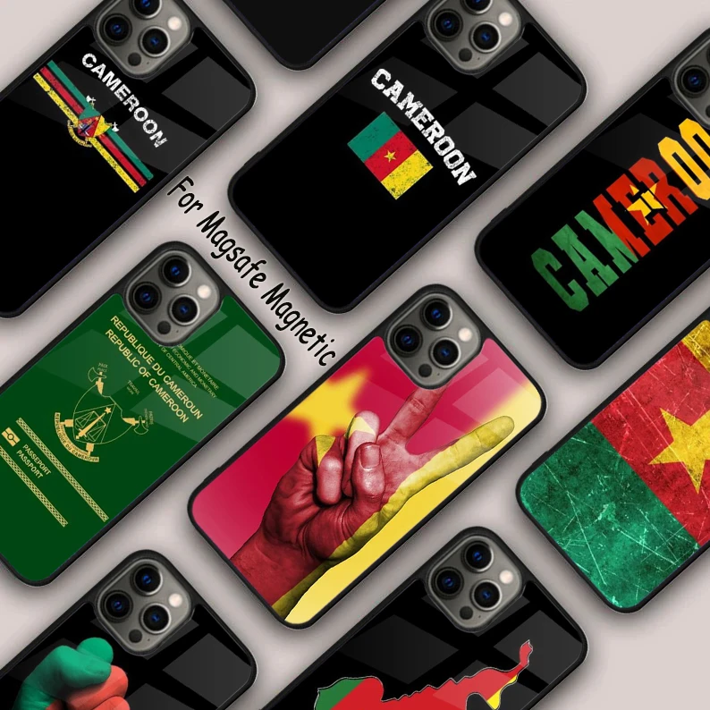 Republic of Cameroon Flag Magnetic Phone Case For APPLE iPhone 16 14 13 12 11 Pro Max 15 Plus Wireless Charge With MagSafe Cover