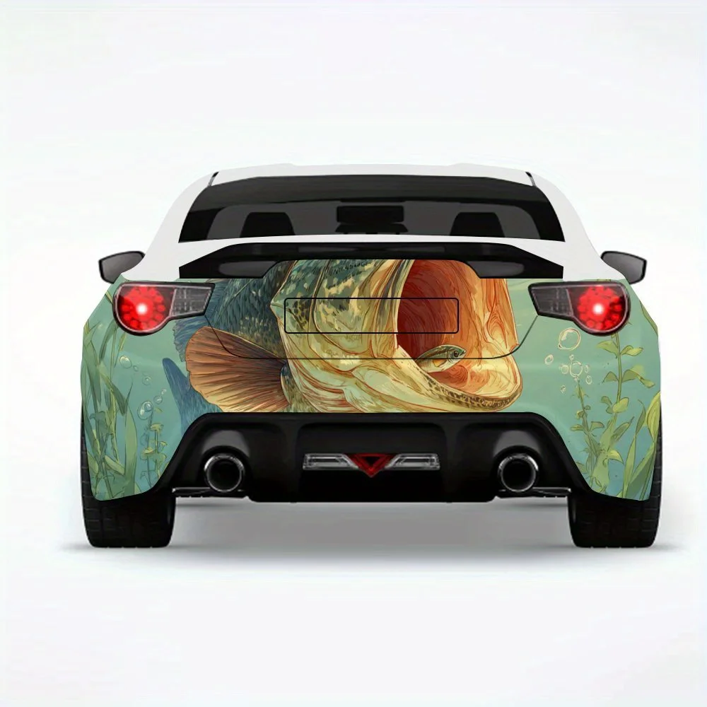 

Big Fish Catching Small Fish Underwater Car Sticker,Vinyl Decal for Car Rear, Waterproof Self-Adhesive Vinyl Stickers for Vehicl