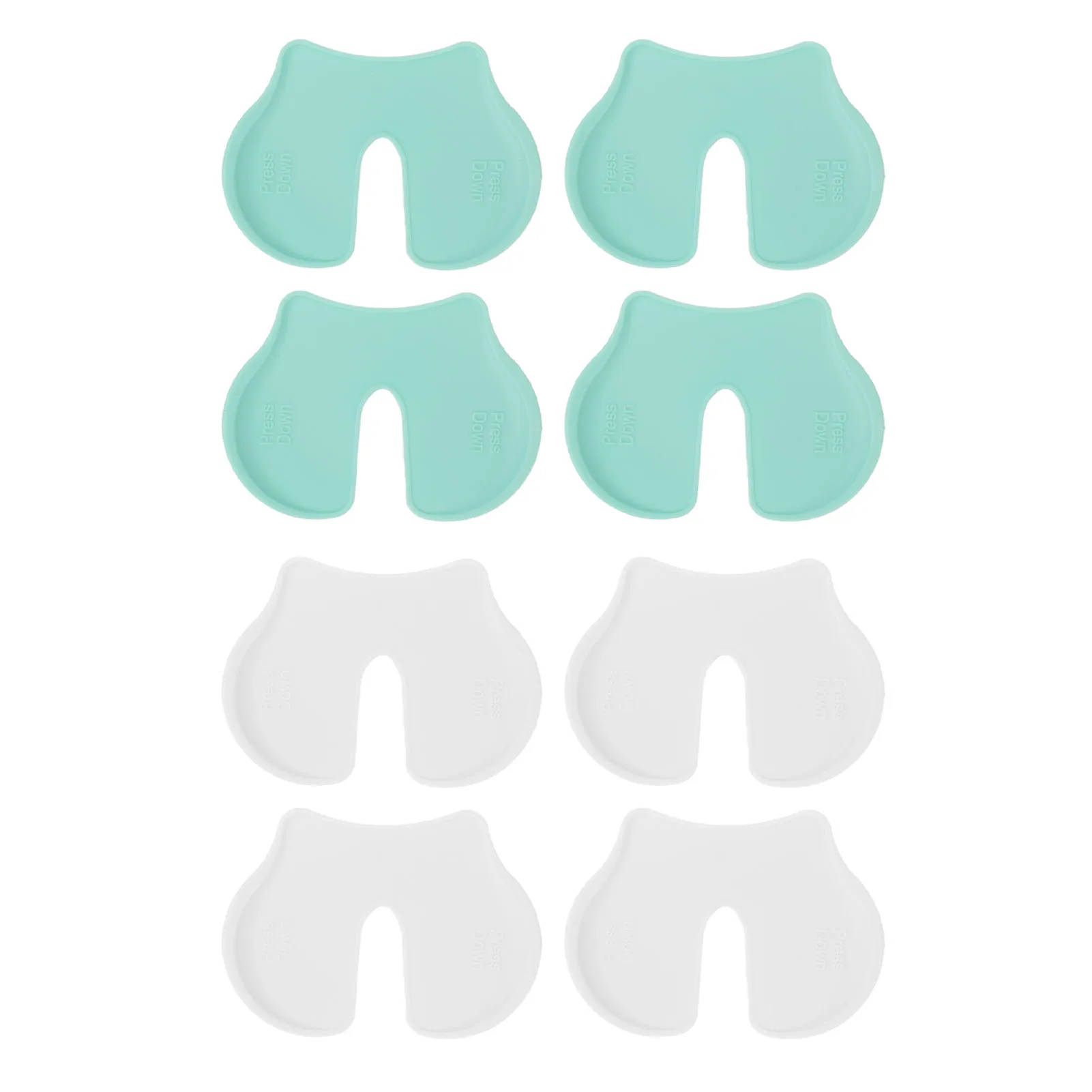 4개입 샷 어시스트 패드 어린이 샷 블록 샷 통증 완화 재사용 가능한 플라스틱 예방 접종 슈팅 어시스트 블록 어린이 및 성인용