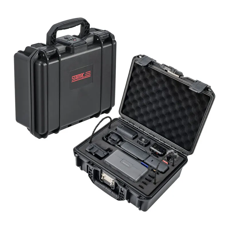 Startrrc para dji osmo pocket 3 acessórios tsa senha bloqueio 2 camada caixa à prova dwaterproof água caso duro portátil mala de transporte