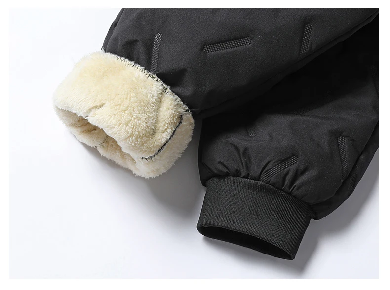 Neue Fleece Warme Winter-Herrenhose Lässige Verdickte Jogginghose für Männer Thermisch Gepolsterte Hose Schwarze Sweatpants für Männer Wasserdicht – Detail 9