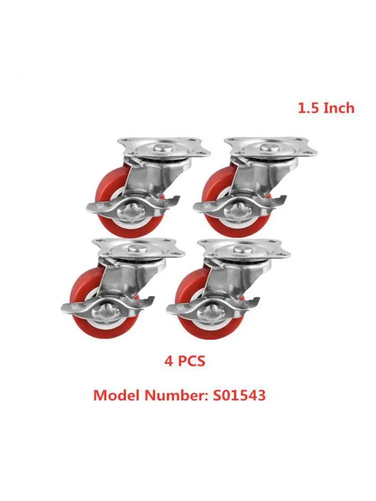 

4 шт./партия, универсальные тормозные ролики, 1,5 дюйма