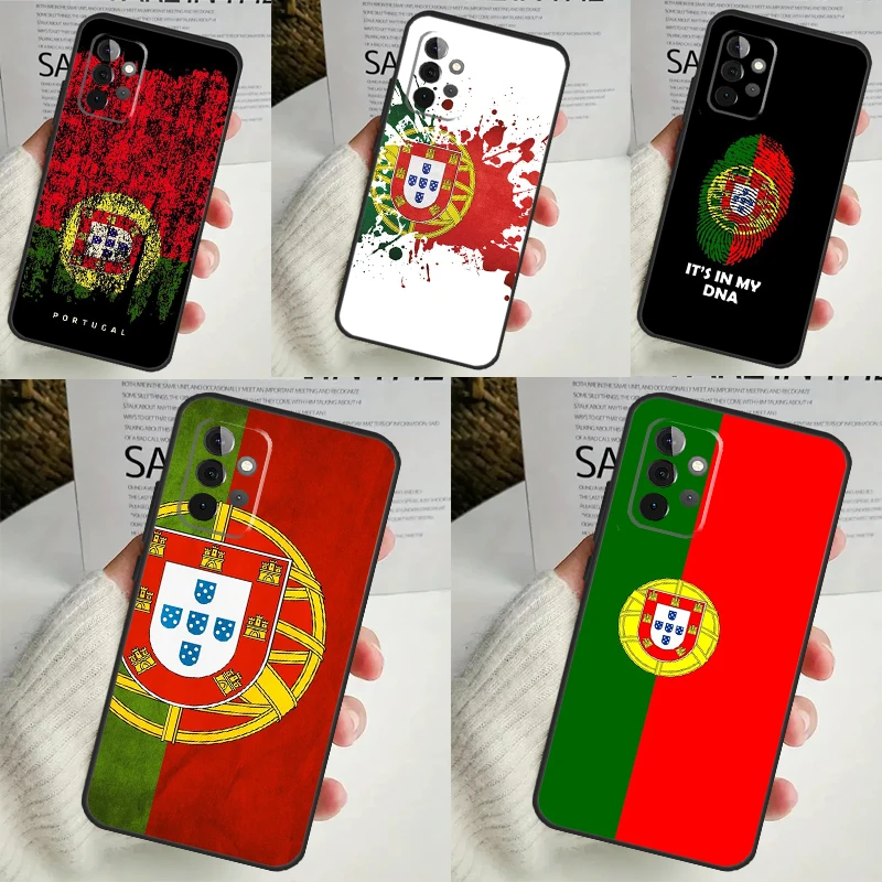 Portugal National Flag Phone Case For Samsung Galaxy A53 A33 A13 A12 A32 A52 A14 A34 A54 A15 A25 A35 A55 A71 A51