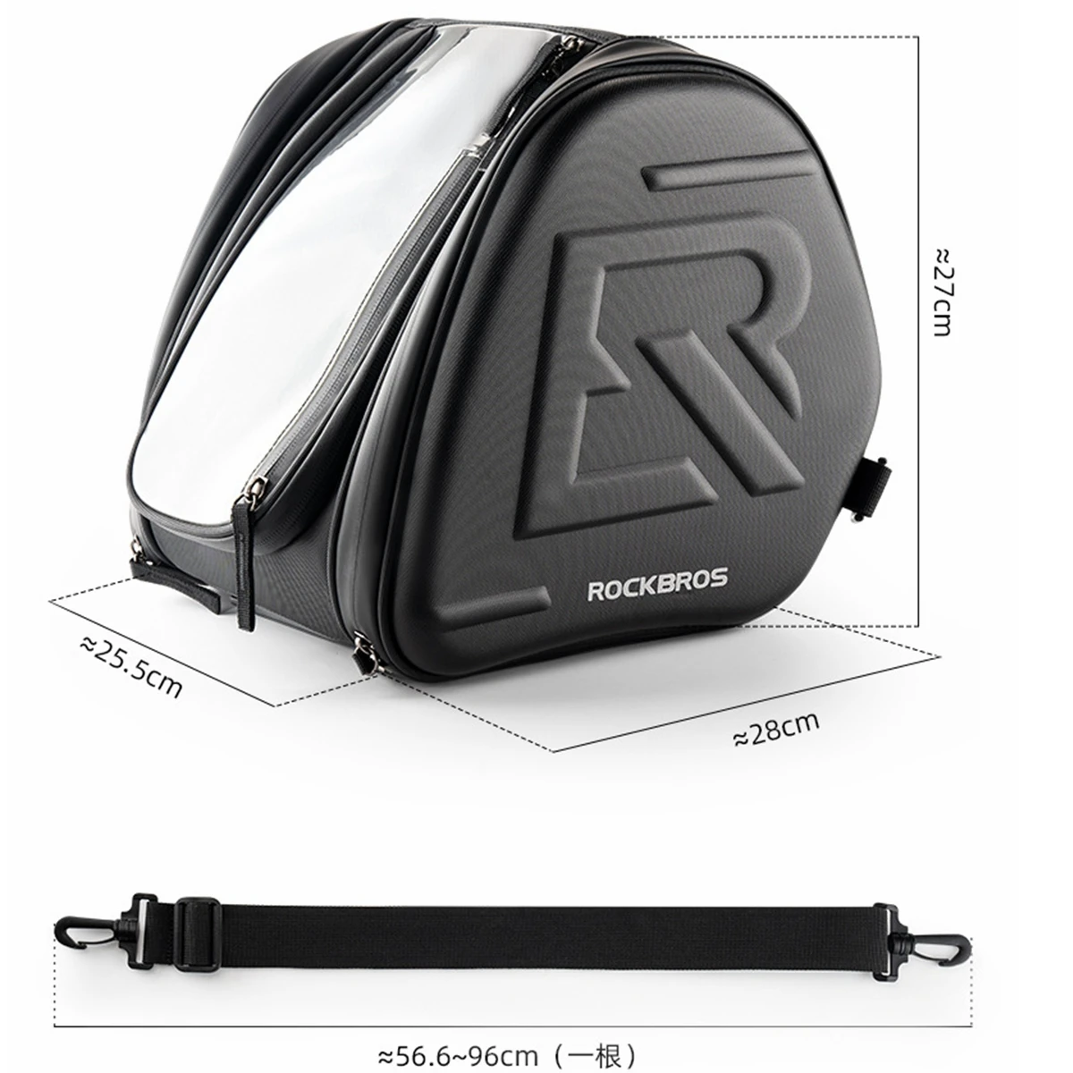 Waterproof motorcycle pedal tunnel bag Tank bag For Yamaha XMAX 125 250 300 400 NMAX 125 155 160 TMAX 500 560 EVA hardshell bag image 5