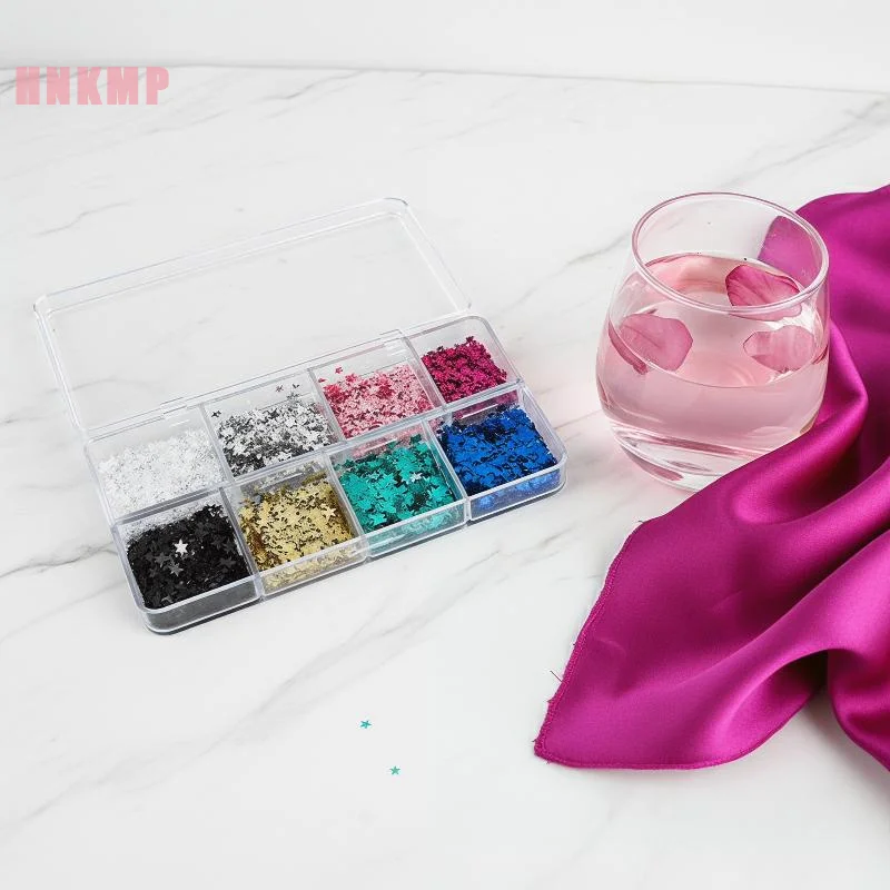 Five-pointed Star Sequin Nail Glitter Colorful Dust for Party Festival DIY Nail Art