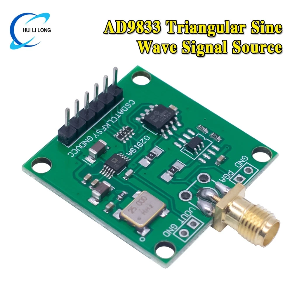 AD9833 DDS Signal Generator Module DC 0-12.5mhz SPI Square Triangle Sine Wave Output Digital Programmable Frequency and Phase