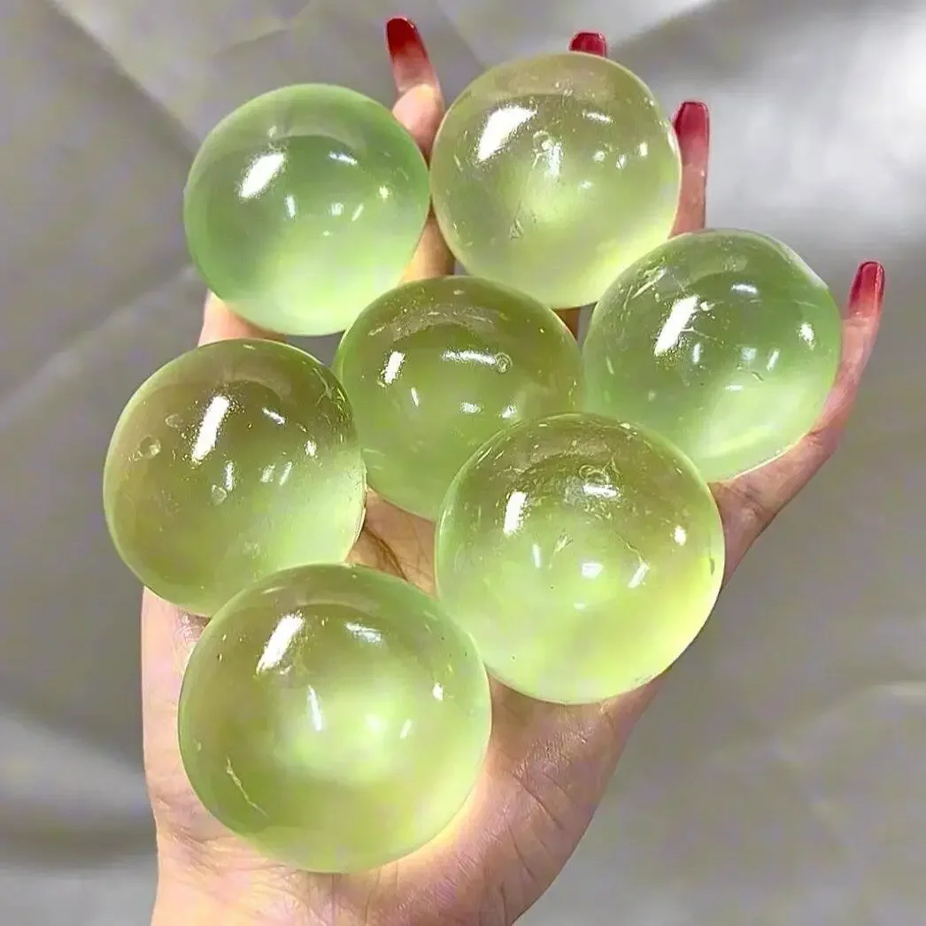 Neuer formbarer, langsam zurückfedernder, blauer, handgefertigter Quetschball aus Kokosnussöl, 6 cm rund, Malz-Stressabbau-Quetschspielzeug – Detail 12