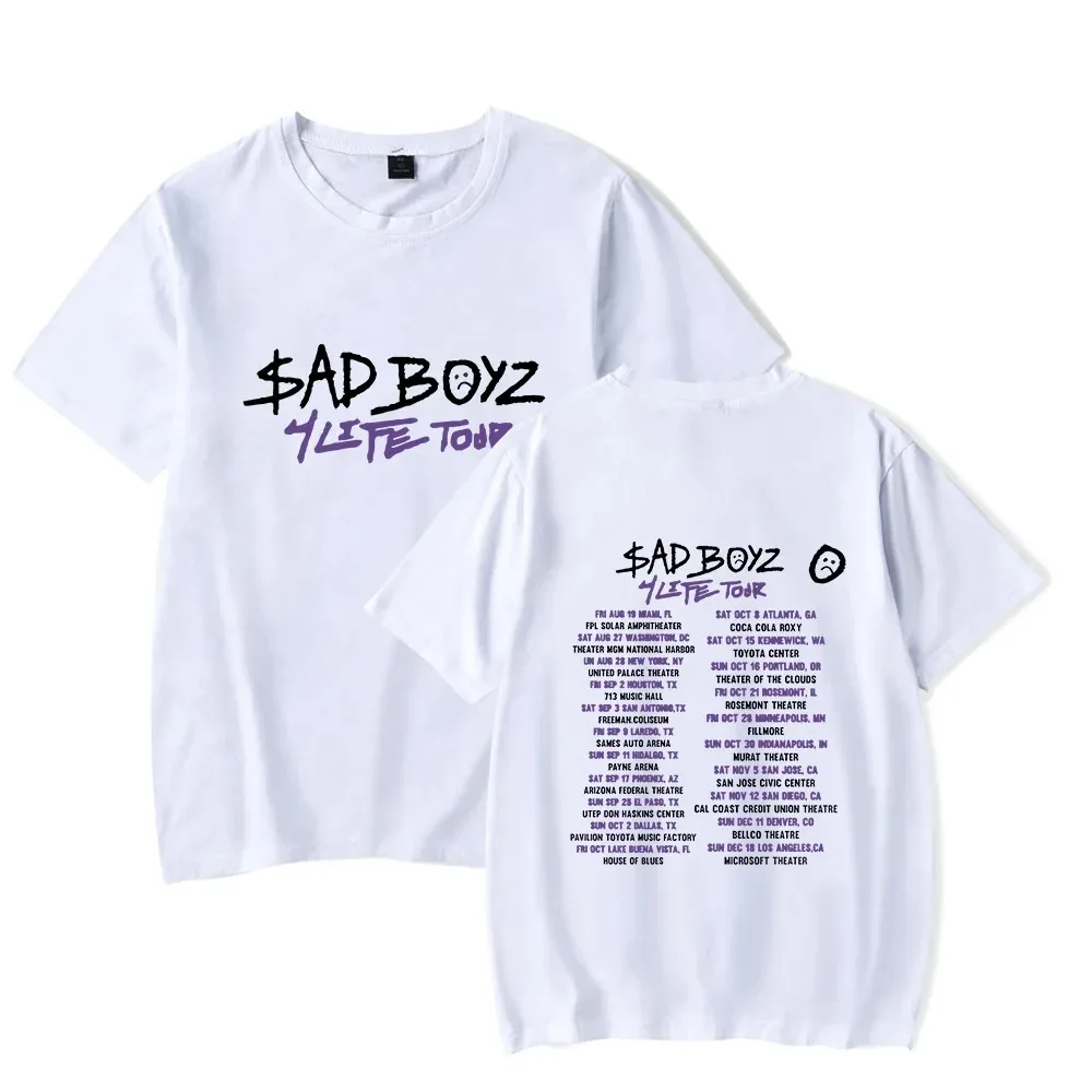 Unisex Junior H 2024 Tour Short Sleeve Shirt, Sad Boys Concert Merch Pop Graphics Print Crewneck T-shirt, Casual Summer T-shirt,