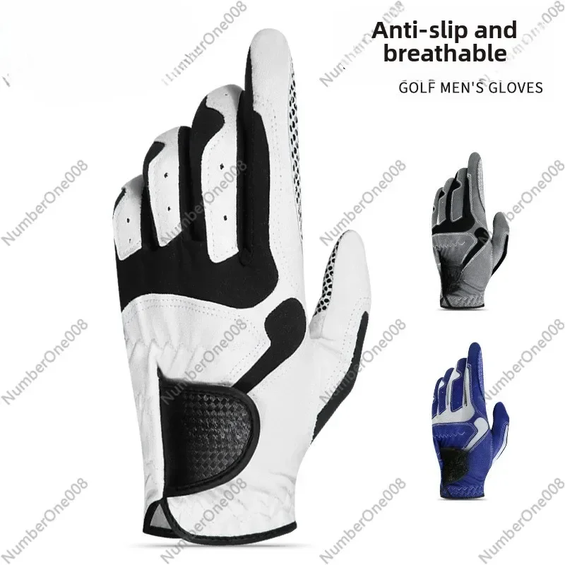 

Golf Gloves, Men's Sports Gloves, Ultra-fine Fiber Cloth, Single Anti Slip Professional Full Finger Gloves