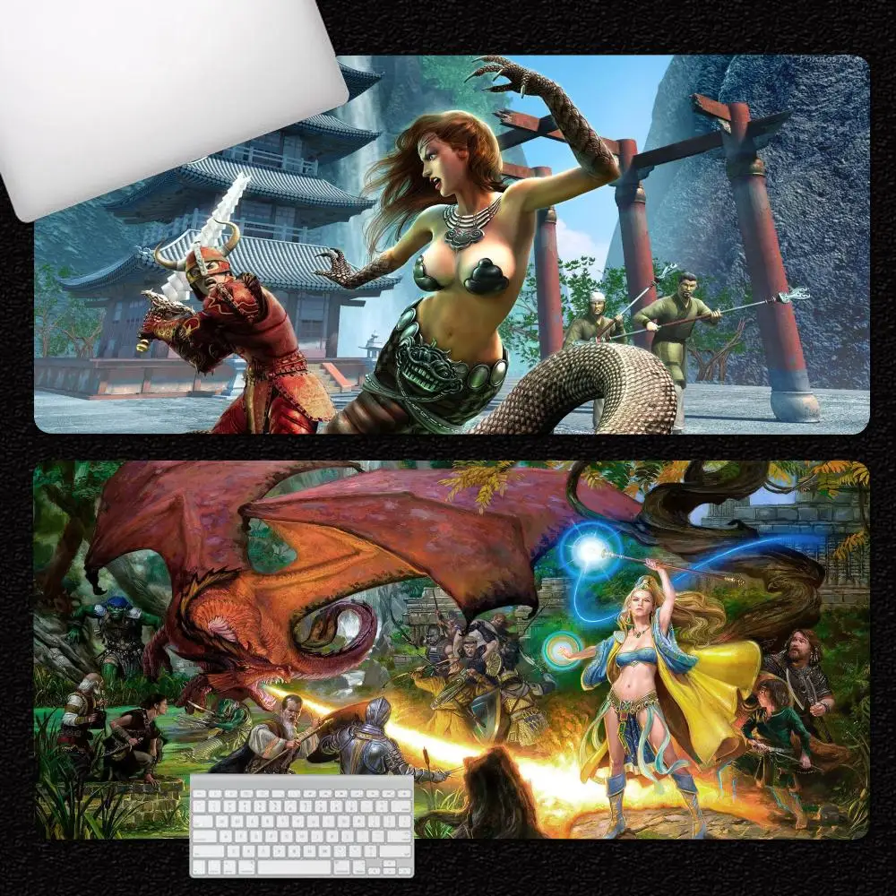 EverQuest MINISO Mouse Pad E-sports players Desk Mat With Pad Gaming Accessories Prime Gaming Keyboard Pad XXL 90x40cm