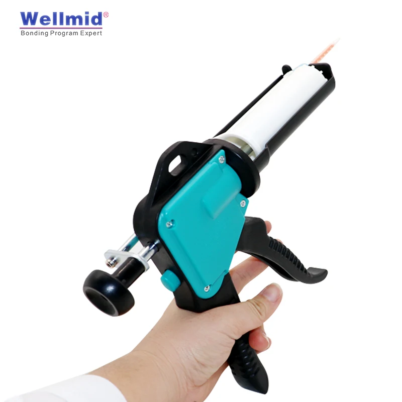 50ML 10:1 AB cartridge Manual Gun Super long life Power Gun Mixing Dispensing Dispenser loctite push rod  ARALDITE 2048 Glue Gun