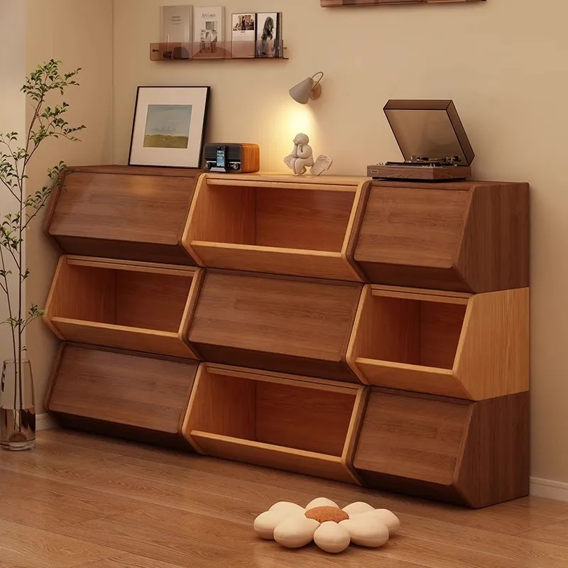 

Bookcase Locker Floor-to-ceiling Internet celebrity Free combination cabinet Home living room storage cabinet Bedside table Simp
