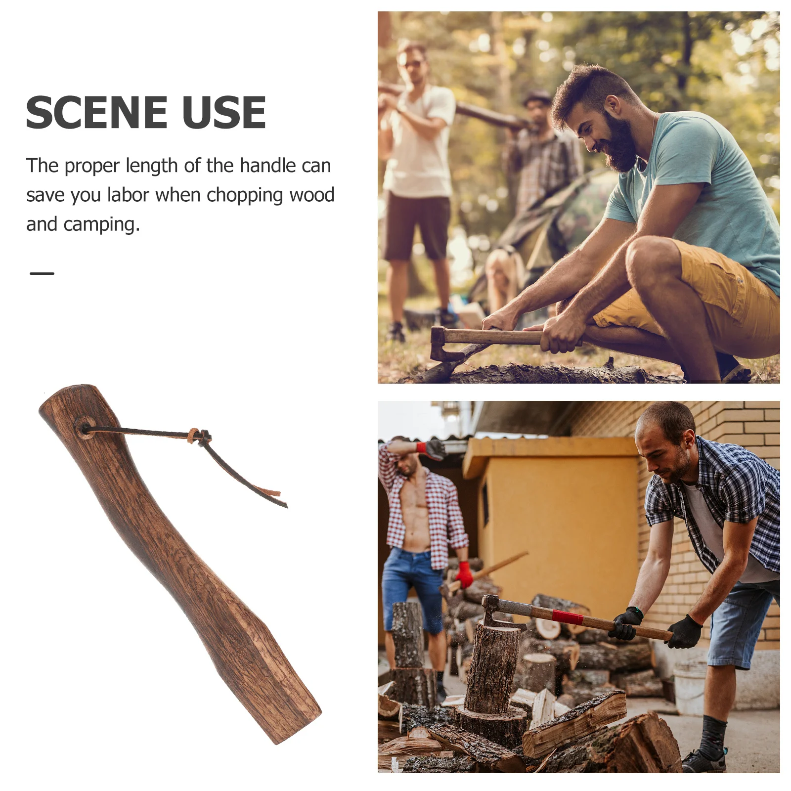 

Axe Handle Replacement Wood Material Excellent Craftsmanship Comfortable Hold Perfect for DIY Projects Axe Handle