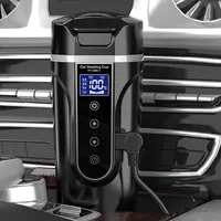 12V/24V Portable LCD Display Car Heating Cup 450ML Water Warmer Bottle Stainless Steel Electric Thermos Kettle